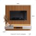 Painel Paris 1.8 Home Tv 70 Polegadas Nicho 2 Gavetas Decoração Led Sala Jequitibá Ripado/Off White Perolizado - Lojas RPM