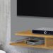 Painel Quênia Tv 32 Polegadas Prateleira Organizadora Porta Objetos Decoração Sala Quarto Multiuso - Cinza/Nature - RPM Móveis