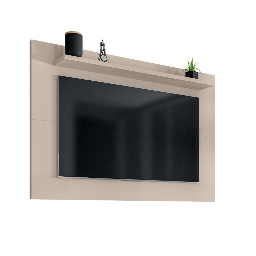 Painel Safira Tv 60 Polegadas Prateleira Reforçada MDF Organizadora Decoração Sala Estar Off White - Lojas RPM