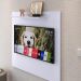 Painel Star Tv 32 Polegadas Prateleira Superior Inferior 90x90 Decoração Multiuso Sala Estar Quarto Recepção Branco - Lojas RPM
