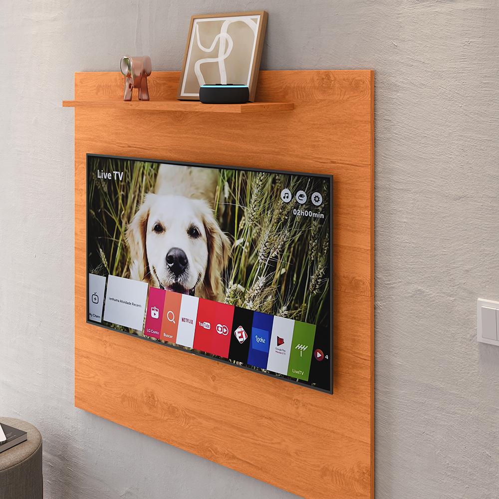Painel Star Tv 32 Polegadas Prateleira Superior Inferior 90x90 Decoração Multiuso Sala Estar Quarto Recepção Cinamomo - Lojas RPM