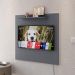Painel Star Tv 32 Polegadas Prateleira Superior Inferior 90x90 Decoração Multiuso Sala Estar Quarto Recepção Cinza - Lojas RPM