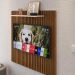 Painel Star Tv 32 Polegadas Prateleira Superior Inferior 90x90 Decoração Multiuso Sala Estar Quarto Recepção Ripado/Off White - Lojas RPM