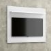 Painel Yan Tv 27 29 32 Polegadas Prateleira Superior Inferior Porta Objetos Decoração Sala Quarto Multiuso Branco Acetinado - Lojas RPM