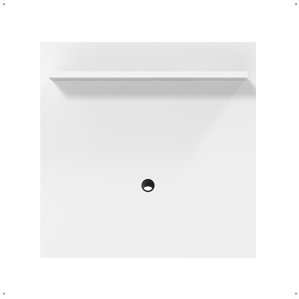 Painel Yan Tv 27 29 32 Polegadas Prateleira Superior Inferior Porta Objetos Decoração Sala Quarto Multiuso Branco Acetinado - Lojas RPM