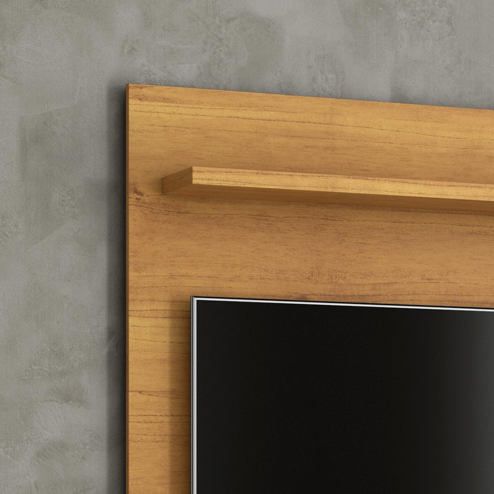 Painel Yan Tv 27 29 32 Polegadas Prateleira Superior Inferior Porta Objetos Decoração Sala Quarto Multiuso Cinamomo - Lojas RPM
