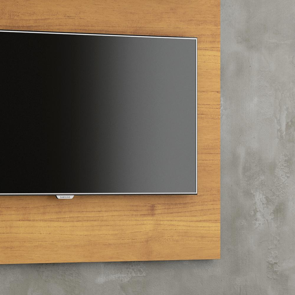 Painel Yan Tv 27 29 32 Polegadas Prateleira Superior Inferior Porta Objetos Decoração Sala Quarto Multiuso Cinamomo - Lojas RPM