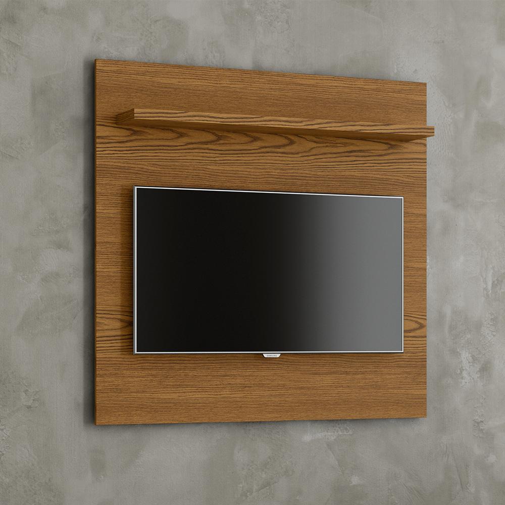 Painel Yan Tv 27 29 32 Polegadas Prateleira Superior Inferior Porta Objetos Decoração Sala Quarto Multiuso Cumarú - Lojas RPM