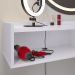 Penteadeira Suspensa Camarim Decor Porta Maquiagem Nicho Multifuncional Quarto Pequeno Retrô - Branco - RPM