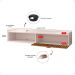 Penteadeira Suspensa Camarim Decor Porta Maquiagem Nicho Multifuncional Quarto Pequeno Retrô - Off White/Ripado - RPM