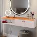 Penteadeira Suspensa Classic 90 cm Porta Joia Mesa Maquiagem Camarim Quarto Pequeno - Off White/Cinamomo - RPM