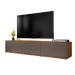 Rack Bancada Eros 1.8m TV 32 40 42 47 50 55 60 Polegadas 2 Portas Gaveta Organizadora Sala Quarto Moderno Cinza Pérola/Noce - RPM