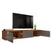 Rack Bancada Eros 1.8m TV 32 40 42 47 50 55 60 Polegadas 2 Portas Gaveta Organizadora Sala Quarto Moderno Cinza Pérola/Noce - RPM