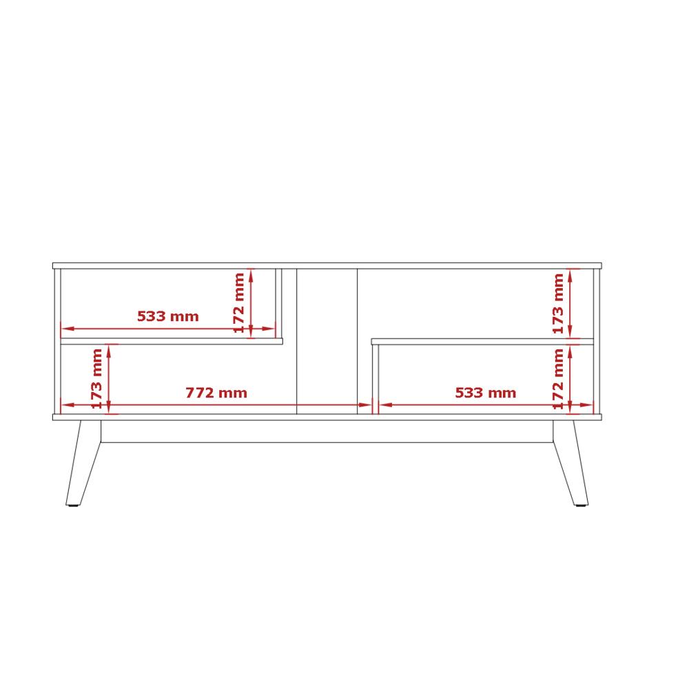 Rack Nature 1.36 Tv 40 42 43 50 55 Polegadas Nichos Prateleiras Pés Madeira Decoração Sala Estar Vintage Branco Acetinado/Cinamomo - Lojas RPM