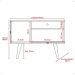 Rack Retrô Yan Tv 32 Polegadas 2 Portas Puxadores Metal Pés Palito Madeira Maciça Decoração Sala Estar Cinamomo/Off White - Lojas RPM