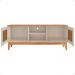 Rack Safira 1,35 Tv 60 Polegadas 2 Portas Pés Madeira Maciça Decoração Clássica Sala Estar Off White/Noce - Lojas RPM