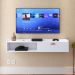 Rack Suspenso Home Classic Tv 32 42 50 Polegadas 1 Porta Puxador Concha Decoração Minimalista Quarto Sala Recepção Branco - Lojas RPM