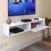 Rack Suspenso Home Classic Tv 32 42 50 Polegadas 1 Porta Puxador Concha Decoração Minimalista Quarto Sala Recepção Branco - Lojas RPM
