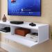 Rack Suspenso Home Classic Tv 32 42 50 Polegadas 1 Porta Puxador Concha Decoração Minimalista Quarto Sala Recepção Branco - Lojas RPM
