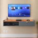 Rack Suspenso Home Classic Tv 32 42 50 Polegadas 1 Porta Puxador Concha Decoração Minimalista Quarto Sala Recepção Cinza/Cinamomo - Lojas RPM