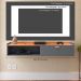 Rack Suspenso Home Classic Tv 32 42 50 Polegadas 1 Porta Puxador Concha Decoração Minimalista Quarto Sala Recepção Cinza/Cinamomo - Lojas RPM