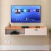 Rack Suspenso Home Classic Tv 32 42 50 Polegadas 1 Porta Puxador Concha Decoração Minimalista Quarto Sala Recepção Off White/Cinamomo - Lojas RPM