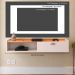 Rack Suspenso Home Classic Tv 32 42 50 Polegadas 1 Porta Puxador Concha Decoração Minimalista Quarto Sala Recepção Off White/Cinamomo - Lojas RPM
