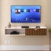 Rack Suspenso Home Classic Tv 32 42 50 Polegadas 1 Porta Puxador Concha Decoração Minimalista Quarto Sala Recepção Off White/Ripado - Lojas RPM