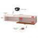 Rack Suspenso Home Classic Tv 32 42 50 Polegadas 1 Porta Puxador Concha Decoração Minimalista Quarto Sala Recepção Off White/Ripado - Lojas RPM