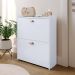Sapateira Closet Vertical Organizadora 12 Pares Calçados Unissex Prateleira 2 Andares Gavetas Basculante Branco - Lojas RPM