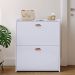 Sapateira Closet Vertical Organizadora 12 Pares Calçados Unissex Prateleira 2 Andares Gavetas Basculante Branco - Lojas RPM
