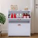 Sapateira Closet Vertical Organizadora 12 Pares Calçados Unissex Prateleira 2 Andares Gavetas Basculante Branco - Lojas RPM