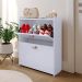 Sapateira Closet Vertical Organizadora 12 Pares Calçados Unissex Prateleira 2 Andares Gavetas Basculante Branco - Lojas RPM