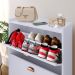 Sapateira Closet Vertical Organizadora 12 Pares Calçados Unissex Prateleira 2 Andares Gavetas Basculante Branco - Lojas RPM