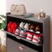 Sapateira Closet Vertical Organizadora 12 Pares Calçados Unissex Prateleira 2 Andares Gavetas Basculante Cinza Pérola - Lojas RPM