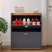 Sapateira Closet Vertical Organizadora 12 Pares Calçados Unissex Prateleira 2 Andares Gavetas Basculante Cinza/Cinamomo - Lojas RPM