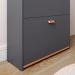 Sapateira Closet Vertical Organizadora 12 Pares Calçados Unissex Prateleira 2 Andares Gavetas Basculante Cinza/Cinamomo - Lojas RPM