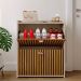 Sapateira Closet Vertical Organizadora 12 Pares Calçados Unissex Prateleira 2 Andares Gavetas Basculante Fendi/Ripado - Lojas RPM