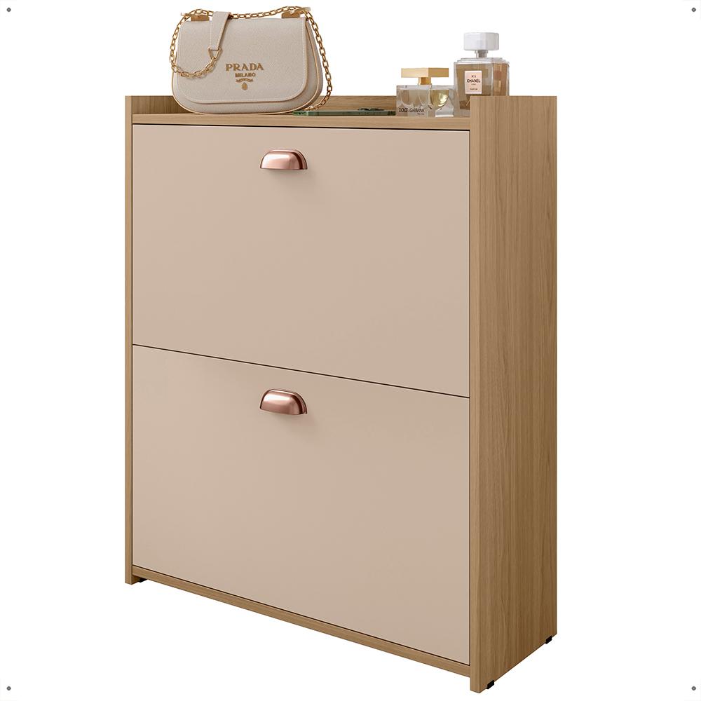 Sapateira Closet Vertical Organizadora 12 Pares Calçados Unissex Prateleira 2 Andares Gavetas Basculante Hanover/Fendi - Lojas RPM