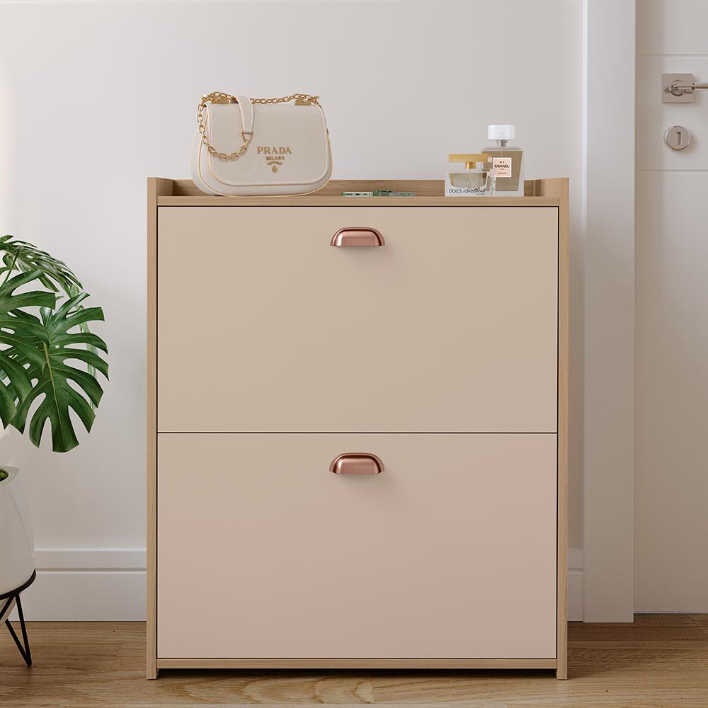 Sapateira Closet Vertical Organizadora 12 Pares Calçados Unissex Prateleira 2 Andares Gavetas Basculante Hanover/Fendi - Lojas RPM