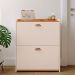 Sapateira Closet Vertical Organizadora 12 Pares Calçados Unissex Prateleira 2 Andares Gavetas Basculante Off White/Cinamomo - Lojas RPM