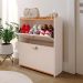 Sapateira Closet Vertical Organizadora 12 Pares Calçados Unissex Prateleira 2 Andares Gavetas Basculante Off White/Cinamomo - Lojas RPM