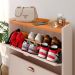 Sapateira Closet Vertical Organizadora 12 Pares Calçados Unissex Prateleira 2 Andares Gavetas Basculante Off White/Cinamomo - Lojas RPM