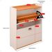 Sapateira Closet Vertical Organizadora 12 Pares Calçados Unissex Prateleira 2 Andares Gavetas Basculante Off White/Cinamomo - Lojas RPM