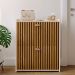Sapateira Closet Vertical Organizadora 12 Pares Calçados Unissex Prateleira 2 Andares Gavetas Basculante Off White/Ripado - Lojas RPM