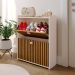 Sapateira Closet Vertical Organizadora 12 Pares Calçados Unissex Prateleira 2 Andares Gavetas Basculante Off White/Ripado - Lojas RPM