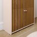Sapateira Closet Vertical Organizadora 12 Pares Calçados Unissex Prateleira 2 Andares Gavetas Basculante Off White/Ripado - Lojas RPM