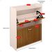 Sapateira Closet Vertical Organizadora 12 Pares Calçados Unissex Prateleira 2 Andares Gavetas Basculante Off White/Ripado - Lojas RPM