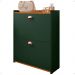 Sapateira Closet Vertical Organizadora 12 Pares Calçados Unissex Prateleira 2 Andares Gavetas Basculante Verde/Cedro - Lojas RPM