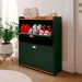 Sapateira Closet Vertical Organizadora 12 Pares Calçados Unissex Prateleira 2 Andares Gavetas Basculante Verde/Cedro - Lojas RPM